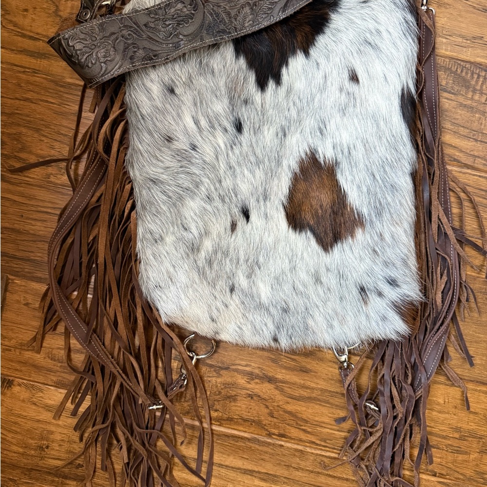Cowhide Fringe Large Bagpack